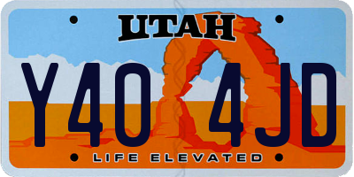 UT license plate Y404JD