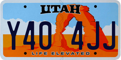 UT license plate Y404JJ