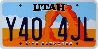 UT license plate Y404JL