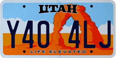 UT license plate Y404LJ
