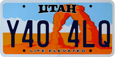 UT license plate Y404LQ