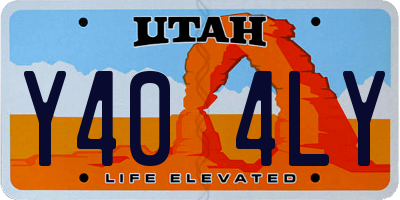 UT license plate Y404LY