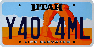 UT license plate Y404ML