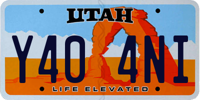 UT license plate Y404NI