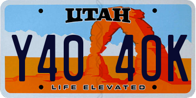 UT license plate Y404OK