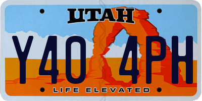 UT license plate Y404PH