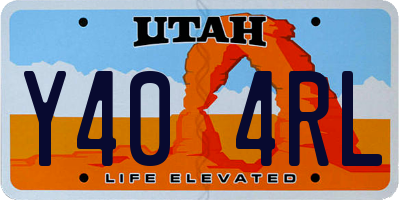 UT license plate Y404RL