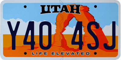 UT license plate Y404SJ
