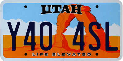 UT license plate Y404SL