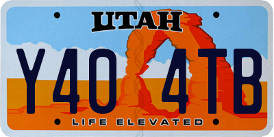 UT license plate Y404TB