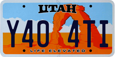UT license plate Y404TI