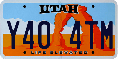 UT license plate Y404TM