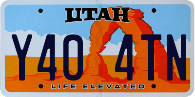UT license plate Y404TN