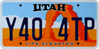 UT license plate Y404TP