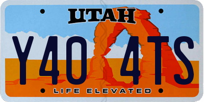 UT license plate Y404TS