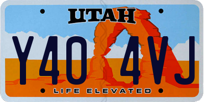 UT license plate Y404VJ