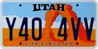 UT license plate Y404VV