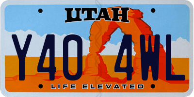 UT license plate Y404WL
