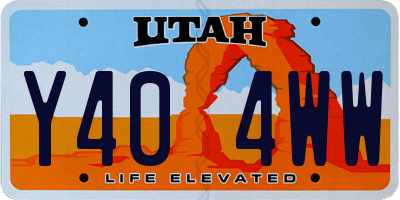 UT license plate Y404WW
