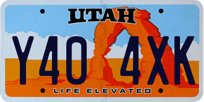 UT license plate Y404XK