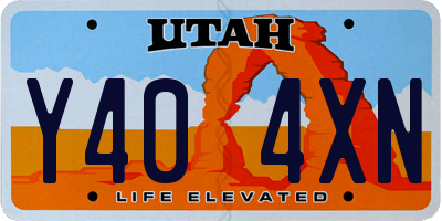 UT license plate Y404XN