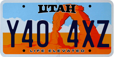 UT license plate Y404XZ