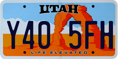 UT license plate Y405FH