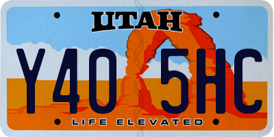 UT license plate Y405HC