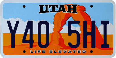 UT license plate Y405HI