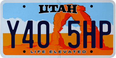 UT license plate Y405HP