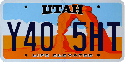 UT license plate Y405HT