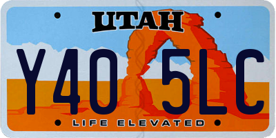 UT license plate Y405LC