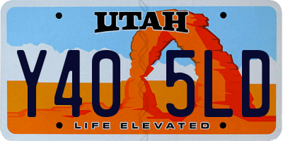UT license plate Y405LD