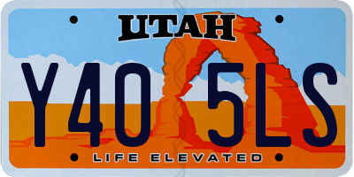 UT license plate Y405LS