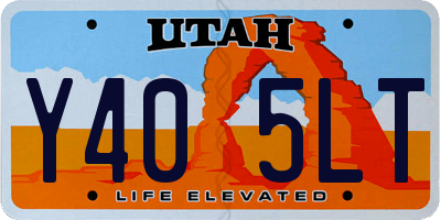 UT license plate Y405LT