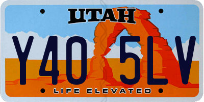 UT license plate Y405LV