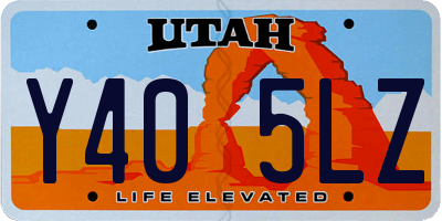 UT license plate Y405LZ