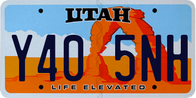 UT license plate Y405NH