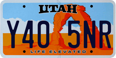 UT license plate Y405NR