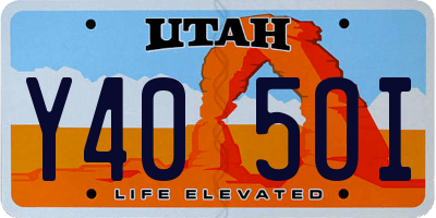 UT license plate Y405OI