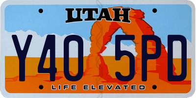 UT license plate Y405PD
