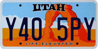 UT license plate Y405PY
