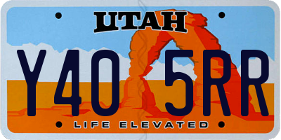 UT license plate Y405RR
