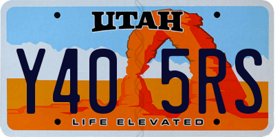 UT license plate Y405RS