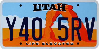 UT license plate Y405RV