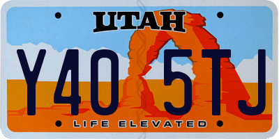 UT license plate Y405TJ