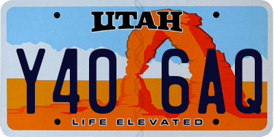 UT license plate Y406AQ