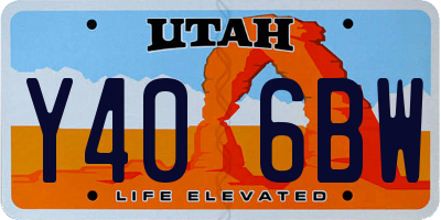 UT license plate Y406BW