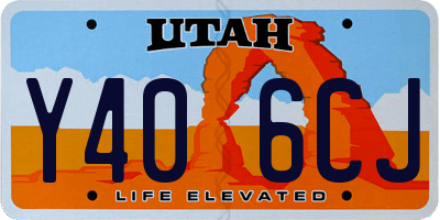 UT license plate Y406CJ
