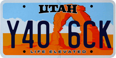 UT license plate Y406CK